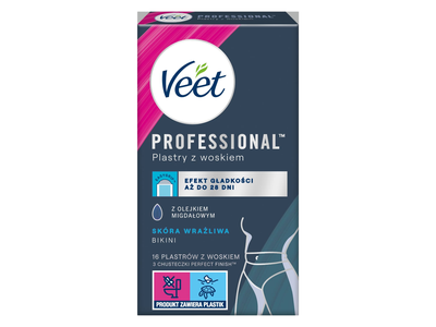 Depiliac. vaško juost. VEET EASY-GEL, 16 vnt.