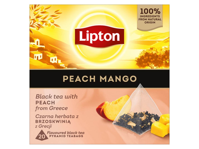 Juod. arbata LIPTON pers., mango, 20 x 1,7 g