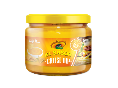 Sūrio padažas dip EL SABOR, čederio skonio, 300 g