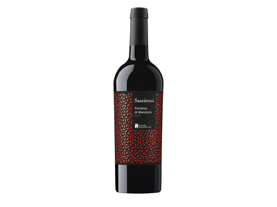 Vynas SASSIROSSI Primitivo di Manduria DOP, raudonas, sausas, 14%, 0,75 l