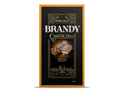 Šokoladiniai saldainiai PERGALĖ BRANDY, 190g