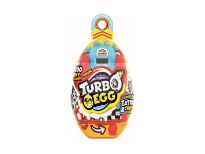 Kramtomieji saldainiai JOHNY BEE TURBO EGG su žaislu, 10 g