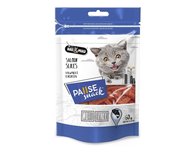 Skanėstai katėms, Hau&Miau, Lašišos gabalėliai 60g