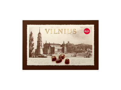 Juodojo šokolado saldainių rinkinys LAIMA VILNIUS, 360 g