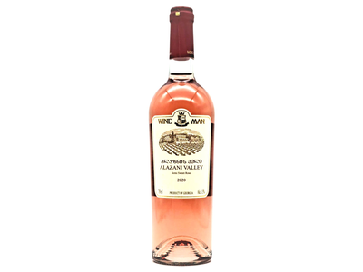 Vynas, WINE MAN, Alazani Valley, pusiau saldus, rožinis, 11%, 0,75l