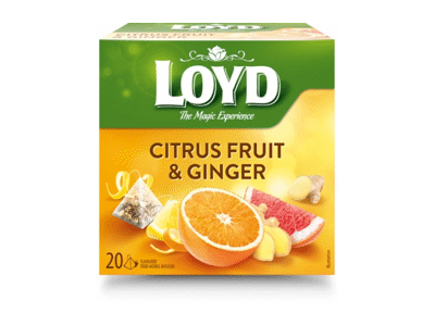 Vaisinė arbata LOYD su imbierais ir citrusiniais vaisiais, 40 g
