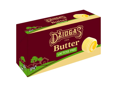 Sviestas be laktozės DŽIUGAS, 82 % rieb., 170 g