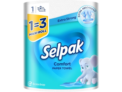 Popierinis rankšluostis SELPAK Maxi Roll 270 vnt. lapelių, 41,85 m.