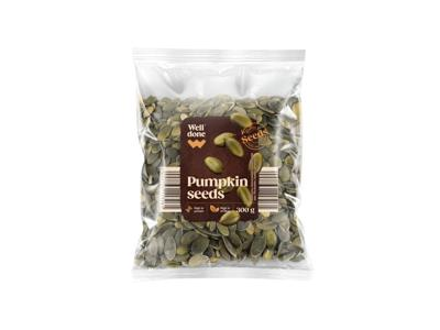 Moliūgų sėklos WELL DONE be lukštų, 300 g