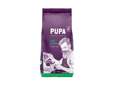Rūšinės kavos pupelės PUPA BRASIL BOURBON 100 % ARABIKA, 1 kg