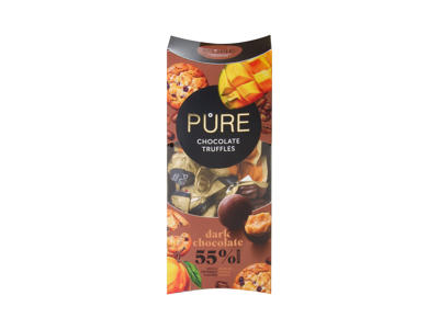 Juodojo šokolado triufelių rinkinys PURE CHOCOLATE, 108 g