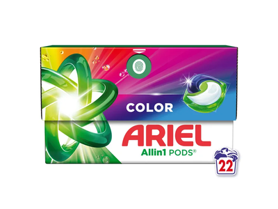 Skalbimo kapsulės ARIEL Color, 22 skalb.
