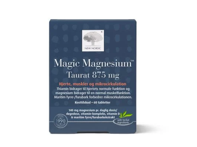 NEW NORDIC Magic Magnio tauratas, 875 mg, N60