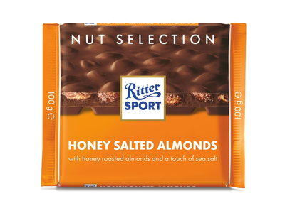Šokoladas su migdolų rieš. RITTER SPORT, 100g