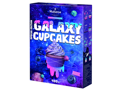 Miltų mišinys MALSENA Galaxy keksiukams, 400 g