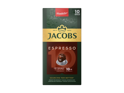 Kavos kap. JACOBS ESPRESSO 10 INTENSO, 10 vnt