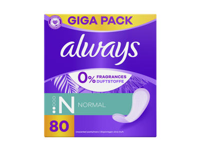 Higieniniai įklotai ALWAYS Normal, 0% Perfume, 80 vnt.