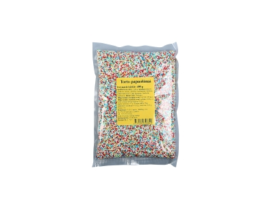 Ivairiaspalviai torto papuošimai,400 g