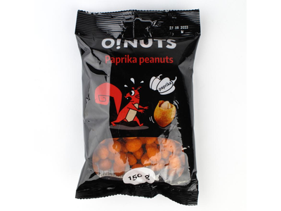 Žemės riešutai O!NUTS, paprikos skonio, 150 g