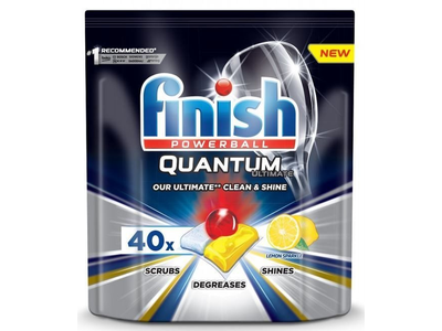 Indaplovių kapsulės Finish Quantum Ultimate Lemon, 40 vnt.