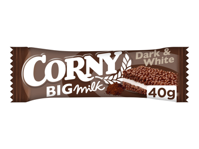 Javainių batonėlis CORNY su kakava ir pienu, 40 g