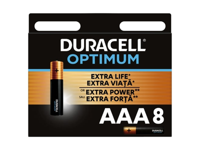 Baterijos DURACELL Optimum, AAA, 8 vnt.