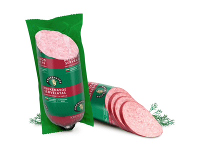Karštai rūkytas KREKENAVOS servelatas vakuume, a. r., 400 g