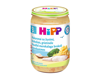 Makar. žuv., brok. tyrelė HIPP, 8 mėn, 220 g