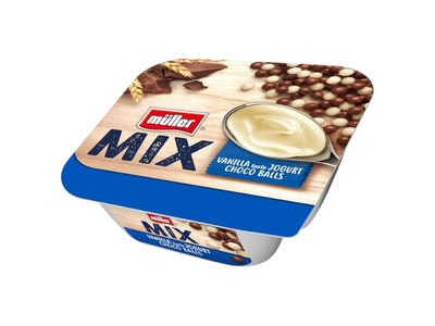 MÜLLER MIX Choco Balls vanilinis jogurtas, 130 g