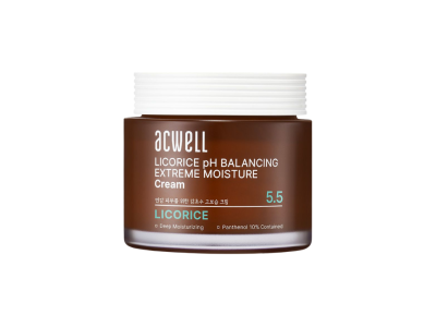 Intensyvus drėkinamasis veido kremas su saldymedžiu ACWELL LICORICE PH BALANCING MOISTURE CREAM, 55 ml