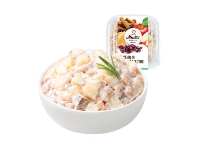 Pupelių ir duonos salotos su obuoliais, 1 kg
