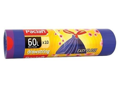 Šiukšlių maišai PACLAN aromatizuoti, užrišami, 60 l, 15 mk, 10 vnt.