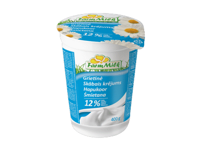 Grietinė FARM MILK, 12 % rieb., 400 g