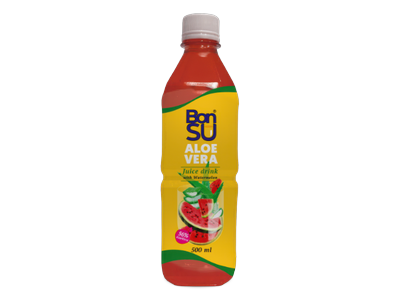 Aloe Vera sulčių gėrimas BONSU arbūzų skonio su minkštimu, (59%), 500ml