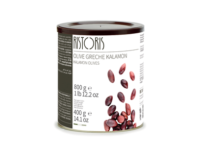 Kalamon alyvuogės RISTORIS, su kauliukais, 800g/400g