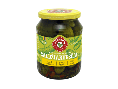 KĖDAINIŲ KONSERVŲ FABRIKO marinuoti saldžiarūgščiai agurkai, 720 ml