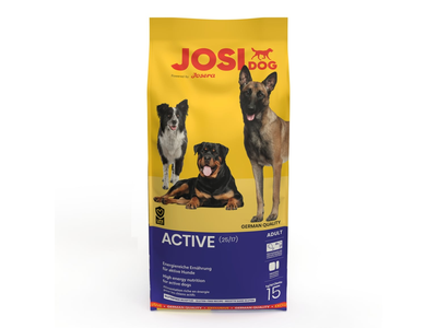 Sausas visavertis pašaras šunims JosiDog Active, aktyviems šunims, 15 kg