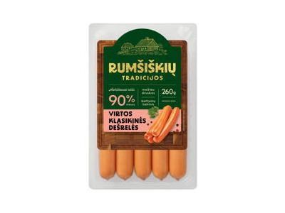 Virtos klasikinės dešrelės RUMŠIŠKIŲ TRADICIJOS, aukščiausia rūšis, 260 g