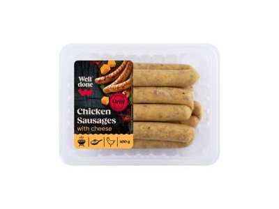 Šviežios vištienos dešrelės su sūriu WELL DONE, 400 g
