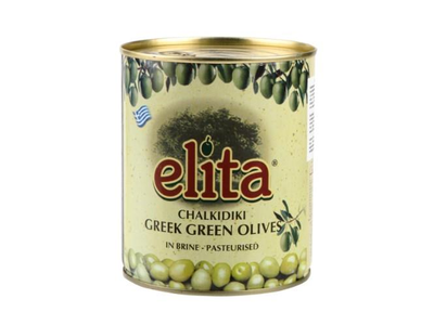 Alyvuogės ELITA žaliosios, be kauliukų, L dydis, 850 g/ 400 g