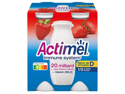 Jogurto gėrimas ACTIMEL, braškių skonio, 1,5%, 4x100 ml