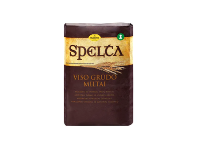 Viso grūdo speltų kvietiniai miltai MALSENA, 1 kg
