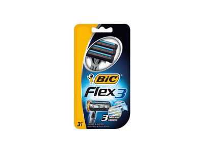 Vienkartiniai skustuvai BIC FLEX3, 3 vnt.