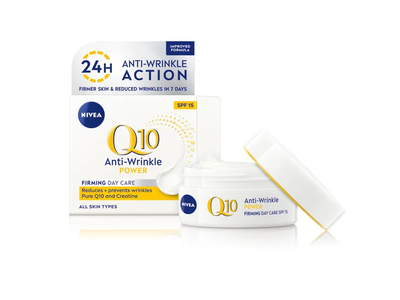Dieninis veido kremas nuo raukšlių NIVEA (Q10 PLUS C), 50 ml