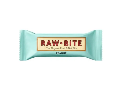 Ekologiškas batonėlis su žemės riešutais RAW BITE, 50 g