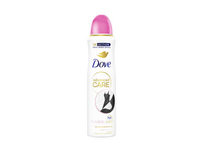 Moteriškas purškiamasis dezodorantas DOVE INVISIBLE CARE, 150 ml