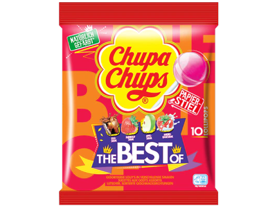 Ledinukai CHUPA CHUPS, The Best Of, įvairių skonių, 10 vnt, 120 g
