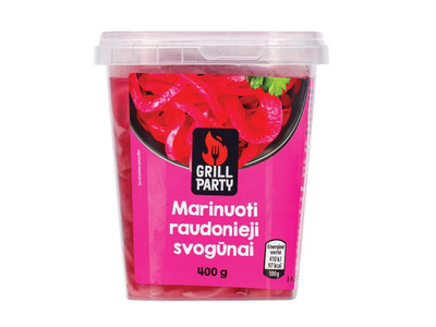 Marinuoti raudonieji svogūnai GRILL PARTY, 400 g