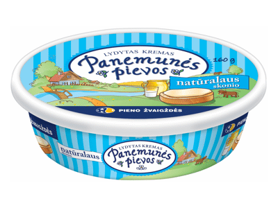 Lydytas kremas PANEMUNĖS PIEVŲ, natūralaus sk., 22 % rieb., 160 g