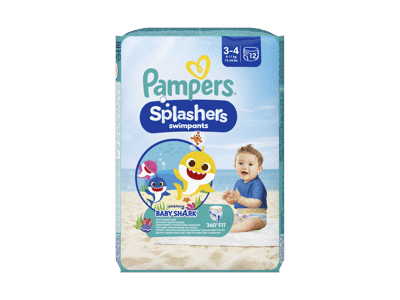 Sauskelnės-kelnaitės PAMPERS Pants Splashers, 3 dydis, 6 - 11 kg, 12 vnt.